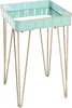 HAKU bijzettafel, goudkleurig, turquoise - metaal, spiegel, Productafbeelding-voorbeeld 1