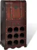 A standalone wine rack with a storage chest on top, presented against a white background. Voir les images du produit