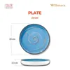 Wilmax Teller 23 cm Blau Porzellan 2er Set WL-669619/A2 Produktbild-Vorschau 3