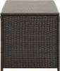 A brown poly rattan storage box with a gray lid. Náhled obrázku produktu