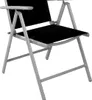Garten Klappstuhl Aluminium - Textilen Silbergrau/Schwarz Produktbild-Vorschau