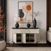 A modern living room with a sideboard, artwork, and decor. Produktbild-Vorschau