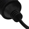A close-up view of the connector end of a black electrical cable. Produktbild-Vorschau