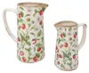 Deko Vase Krug VINTAGE Erdbeeren antik weiß grün rot H. Produktbild-Vorschau 4