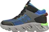 A side view of a single blue and black athletic shoe. Náhled obrázku produktu
