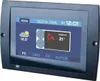 A digital control panel for a heating system, displaying temperature, time, and system status. Produktbild-Vorschau