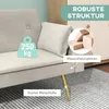 Canapé-lit HOMCOM, revêtement velours, structure en bois, Voir les images du produit 7