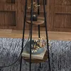 HOMCOM Lampadaire, lampe de salon sur pied, 2 étagères de Voir les images du produit 9