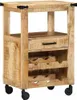 vidaXL Kuchyňský vozík hnědý 55 x 40 x 80 cm masivní dřevo Náhled obrázku produktu 1
