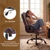 Ergonomischer Bürostuhl Chefsessel aus Kunstleder, Produktbild-Vorschau 3