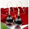 Ohrringe Ohrhänger aus Onyx & 925er Silber schwarz glatt Produktbild-Vorschau 2