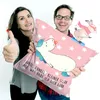 Mr. & Mrs. Panda Deko Kissen Einhorn Schnuller - Rot Produktbild-Vorschau 5