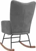 houpací křeslo vidaXL Dark Grey Velvet Náhled obrázku produktu 5