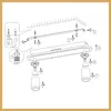 Diagram showing the assembly steps for a ceiling light fixture. Podgląd zdjęcia produktu
