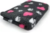 Vet Bed Hundebett anthrazit mit Pfoten und Herzen 150 x 100 Produktbild-Vorschau 1