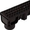 A black drainage channel with a hexagonal grate. Anteprima dell’immagine prodotto