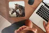 MuchoWow® Mauspad Mousepad Pferde - Natur - Braun 20x20 cm Produktbild-Vorschau 3
