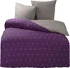 Bettwäsche 100% Baumwolle 200x220 cm Renforce Raute Lila Produktbild-Vorschau 1