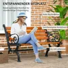 Ławka ogrodowa dwuosobowa, wykonana z aluminium żeliwnego i Podgląd zdjęcia produktu 6