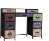 A vintage-style makeup vanity with multiple drawers and open shelves. Produktbild-Vorschau