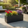 HowHomely | Blumentöpf - Blumenkübel - schwarz - 90 x 30 x Produktbild-Vorschau 4