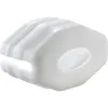 A white plastic part with grooves on one end and a hole on the other, isolated on a white background. Produktbild-Vorschau