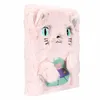 Plüsch-Tagebuch/Notizbuch rosa Katze, liniert A5 Produktbild-Vorschau 3