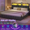 KIMENICH Lit hydraulique moderne avec éclairage LED, port Voir les images du produit 6