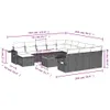 13-tlg. Garten-Lounge-Set, modular, PE-Rattan, Produktbild-Vorschau 3