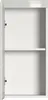 An open white cabinet with two shelves, viewed from the front. Náhľad obrázku produktu