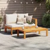 Design Gartensofa mit 1 Armlehne 2-Sitzer Massivholz Produktbild-Vorschau 3
