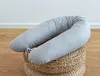 100% GRAU Baumwolle Stillkissen GRAU 190 cm L/XL Kissen Produktbild-Vorschau 1