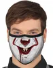 Horror Clown Mund-Nasen-Maske aus Stoff Produktbild-Vorschau 1