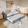 UnboxG Rozkládací pohovka 90×200 cm Šedá sametová, Náhled obrázku produktu 11