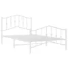 A white metal bed frame is shown against a white background. Produktbild-Vorschau
