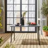 sweeek - Gartentisch aus Stahl für 4 Personen - Anthrazit Produktbild-Vorschau 2