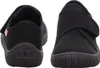 Two black children's shoes are shown from the back and front. Podgląd zdjęcia produktu