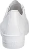 A rear view of a white leather sneaker. Voir les images du produit