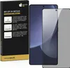 A product box with installation instructions next to a smartphone with a screen protector applied. Produktbild-Vorschau