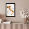 MuchoWow® MuchoWow® Gerahmtes Poster Weltkarte - Gold - Produktbild-Vorschau 6