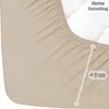 Jersey Spannbettlaken Baumwolle 200x200+30 cm, beige Produktbild-Vorschau 7