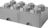 LEGO úložný box 8 s šuplíky - tmavě šedá Náhled obrázku produktu 7