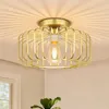 Deckenleuchte Modern Gold Metall Deckenlampe E27 Fassung Produktbild-Vorschau 1