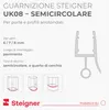 STEIGNER Guarnizione doccia curva UK08 70 cm (1 pz.) Anteprima dell’immagine prodotto 2