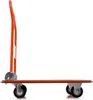 A side view of an orange platform trolley with four wheels against a white background. Náhled obrázku produktu