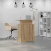 A reception desk with a chair and a bookshelf in an office setting. Náhled obrázku produktu