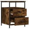 vidaXL Table de nuit chêne fumé 44x45x60 cm bois composite Voir les images du produit 4