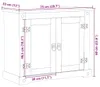 vidaXL Toaletní stolek  73x33x60 cm z masivního Náhled obrázku produktu 8