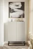 Selsey Veldio - Buffet 2 portes, gris beige avec structure Voir les images du produit 4