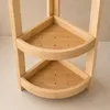 Eckregal aus Bambus für das Badezimmer, 23 x 23 x 61 cm Produktbild-Vorschau 7